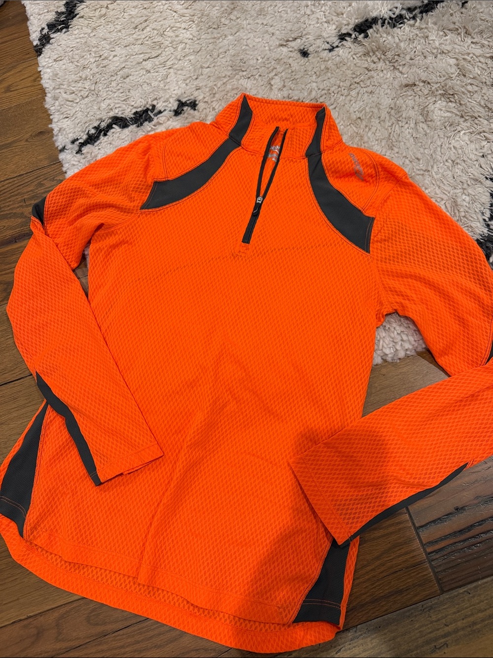 Saucony Neon Orange Quarter-Zip Pullover